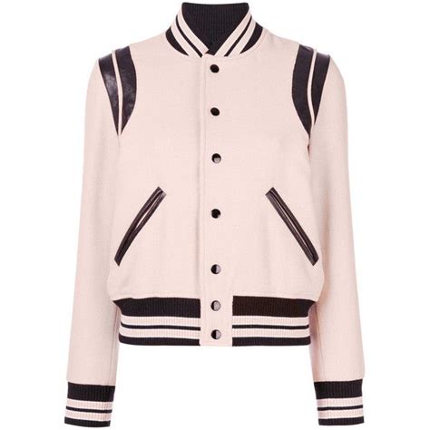 ysl pink varsity jacket|saint laurent bomber jackets.